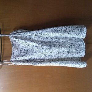 Black & White Spotted Dress W/ Spaghetti Straps